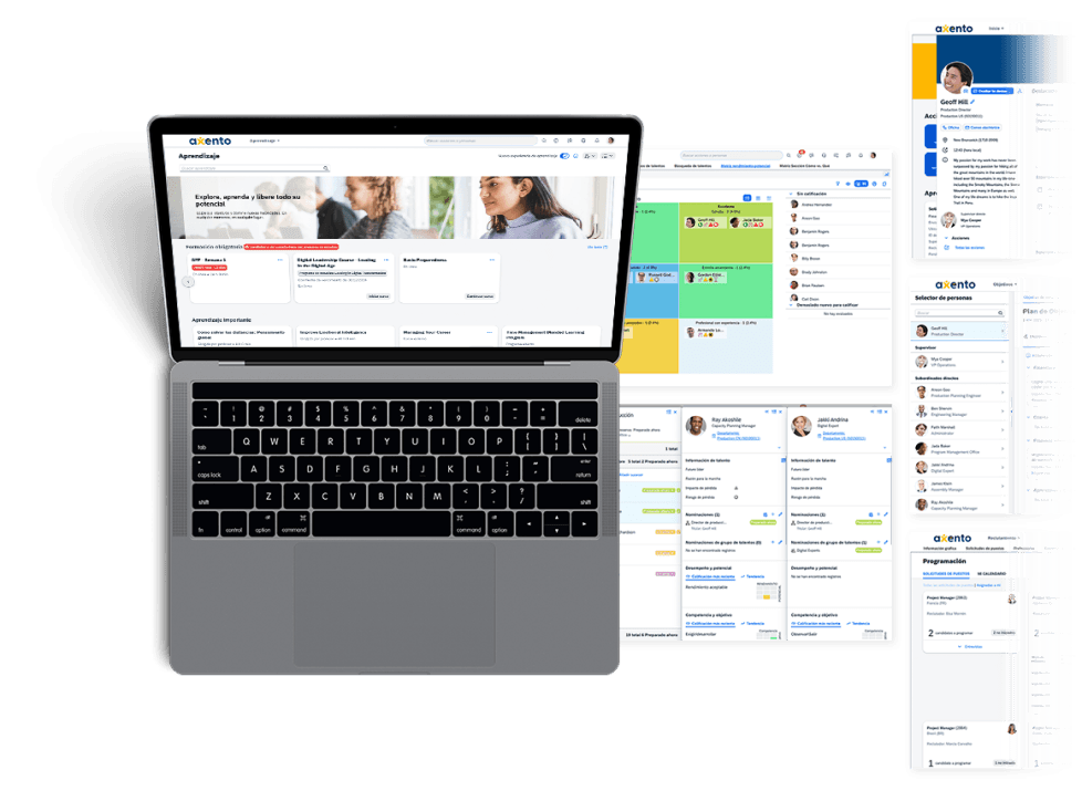 Dashboard de SAP SuccessFactors en laptop