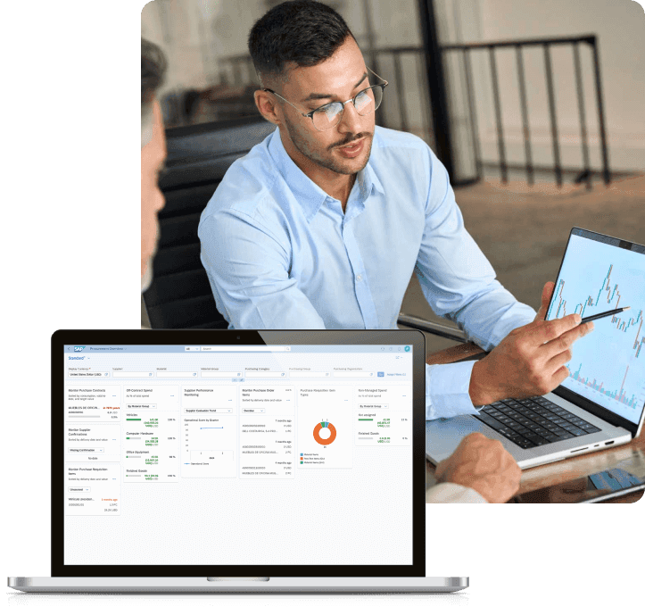 Profesional con dashboard SAP SuccessFactors HCM