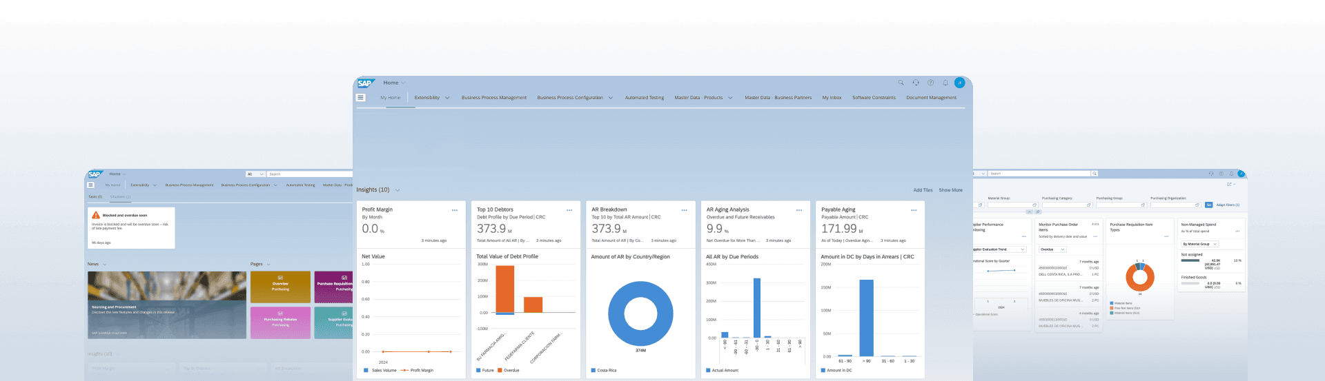 Capturas de pantalla de módulos SAP S/4HANA Cloud